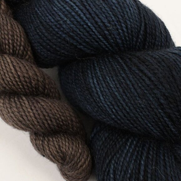 Les Garçons BFL Sock Yarn Set SW BFL Wool Nylon The Butler & Cheryls Coal Grey - Picture 2 of 3